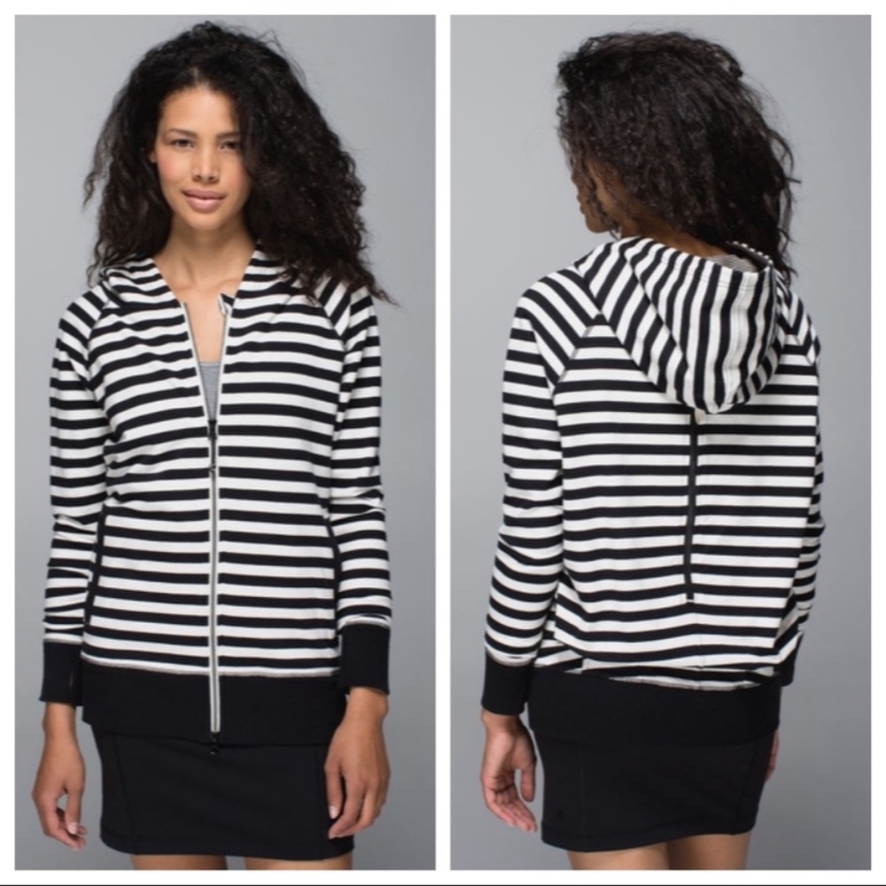 Lululemon Rollin with my Omies Striped hoodie